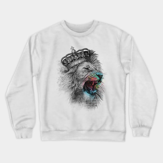 king lion Crewneck Sweatshirt by clingcling